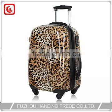 Personalize luggage set , cheap leopard trolley suitcase