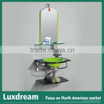 Mini sample green glass basin cheap wholesale