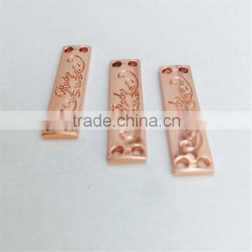 customized rose gold plating label rose gold electroplating processing label manufacturing process