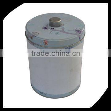 cylinder coffee tin box