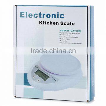 High-end Food Grade Plastic Digit 5kg/1g Kitchen Gram Scale photo-6