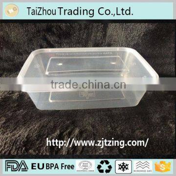 750ml disposable plastic takeaway container with FDA