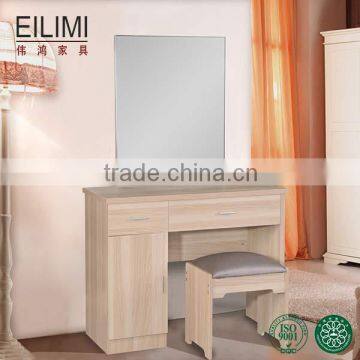 2016 Hot selling MDF panel material simple design cheap furniture dressing table with mirror