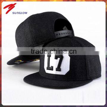 wholesale flat brim 100%acrylic 6 panel snapback custom