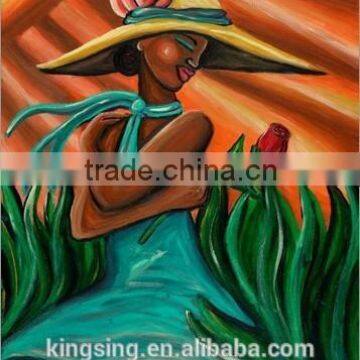 Beautiful african women oil painting for living room 17675