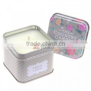 Square Candle Tin Box