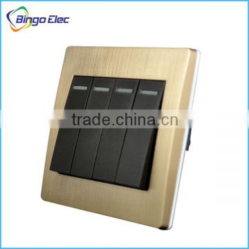 new design brushed golden electrical main switch