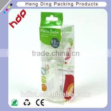 Environmently friendly clear pvc box for plastic baby bottles