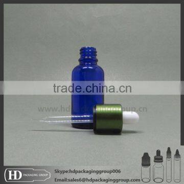30ml Blue Glass Small Empty Essential Oil Eliquid Ejuice Drip Bottle With Childproof Cap photo-4