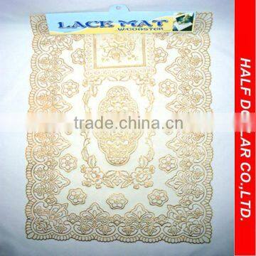 PVC Oblong Lace Mat /Placemat& Coaster For One Dollar Item, Kitchenware photo-1