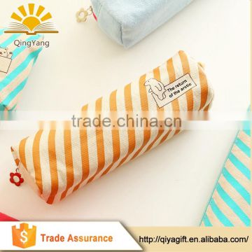 wholesale custom clear canvas zipper fashion stationary pencil cases