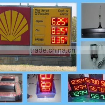 led gas price display/led gas station sign/led fuel price sign display board panel Factory price outdoor gas station led price