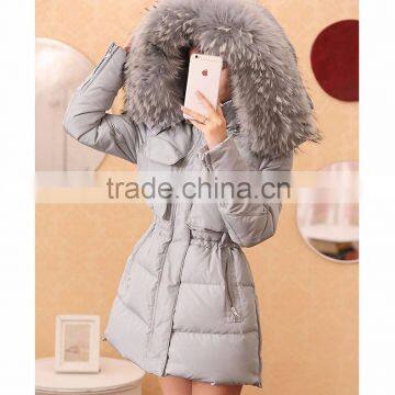 factory sale women winter down coat with big fur collar