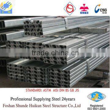 high quality steel c-channel dimensions availiable