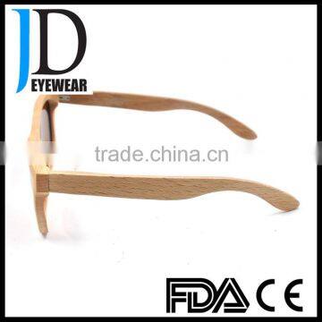 High Quality Natural Wood Red Lens Cusotm Polarized Sunglasses