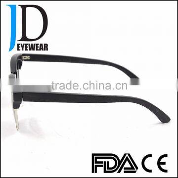 Half-Rim Ebony Wood OEM Black Natural Wooden Sunglasses