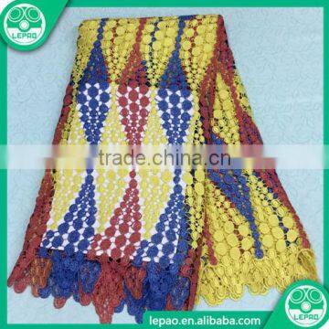 2016 African Cupion Guipure Lace Fabric,Embroidered Guipure Water Soluble Lace Fabrics photo-6
