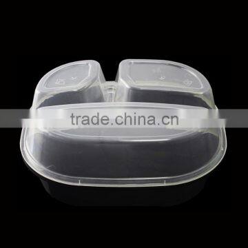 High Quality Plastic Take-away Food Container 3-compartment 1000ml photo-3