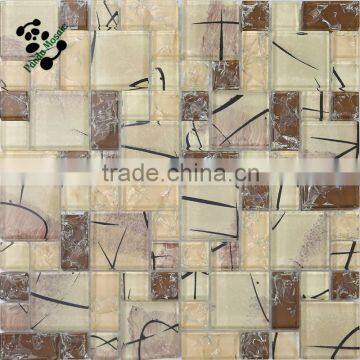 SMJ03 Tile backing mesh mosaic Decorate glass mosaic tile Living room back splash mosaic