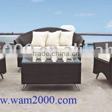 Patio garden aluminum pe rattan sofa set for outdoor
