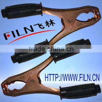 120mm black iron battery crocodile spring clamp