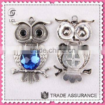 Custom jewelry wholesale charms, owl shaped custom design charms wholesale