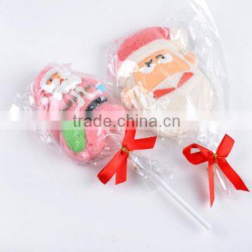 Santa Shaped Sugar Coated Wholesale Marshmallow Lollipop photo-2