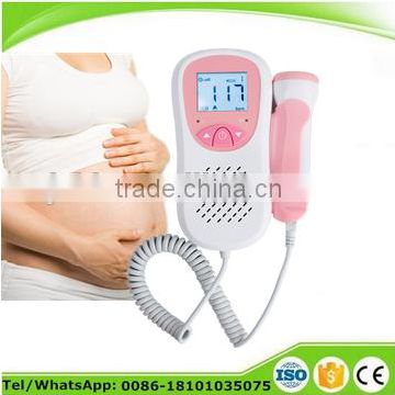 cheap price Pocket Fetal Doppler Prenatal Heart Baby Sound fetal heart Monitor 3MHz Probe