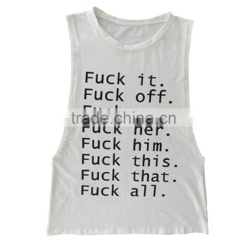 75% Cotton Girl Tees Vest Sleeveless T Shirt women Summer Wear Singlet