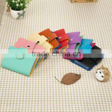 Fashion Business Credit Card Holder Bags PU Leather Strap Buckle Bank Card Bag photo-3