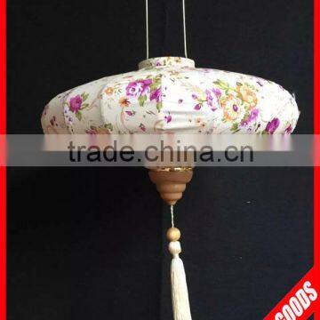 14inch jacquard fabric UFO shape lantern for sale