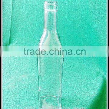 515 ml square glass bottle with stopper for vinegar or sauce