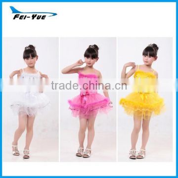 Wholesale New Design 2015 sleeveless Children girl latin dance dress