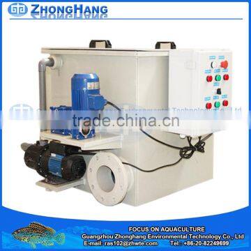 Speed auto backwashing rotary drum filter with internal dump tank