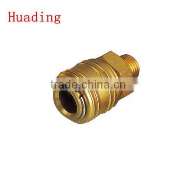 Quick Coupling German Type-Plug male thread brass connector