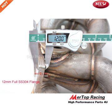Mertop 3mm Tube Thick SS304 T3 Flange Steam Pipe for 240SX S13 S14 SR20det SR20 Top Mount Manifold+ 44mm V Band Wastegat photo-3