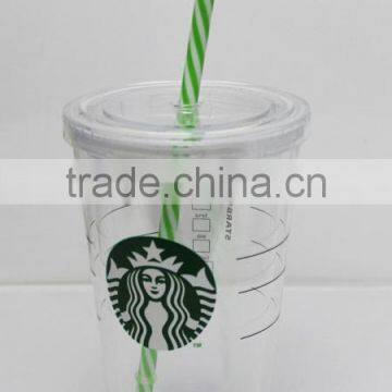 Plastic PP Long Drinking Straws for Starbucks Tumbler