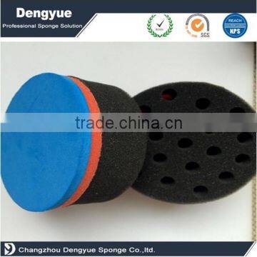 Big Small Holes Wave Shape Black Blue Red Color Custom Size Double Sided Hair Twist Sponge photo-4