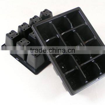 8 Cell Small Black Plastic Seed Tray Insert Trays, Stock MOQ 10000pcs photo-4