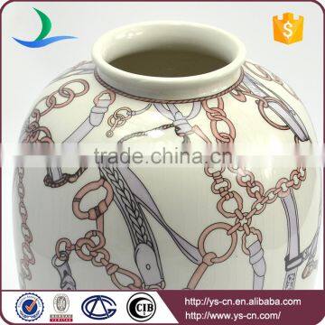 Best Selling Products Round Chain Design Ceramic Vases for Flowers photo-3