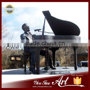 Outdoor Decor Bronze Ray Charles Music Statue photo-4