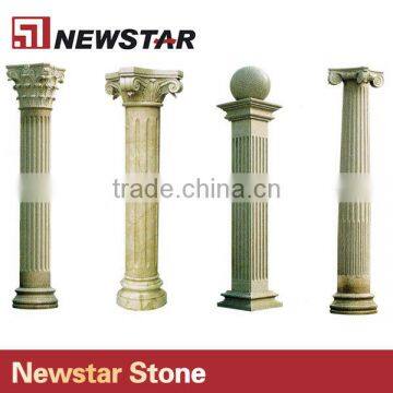 Newstar Handcraft Cap Marble Stone Gate Pillar Design photo-6