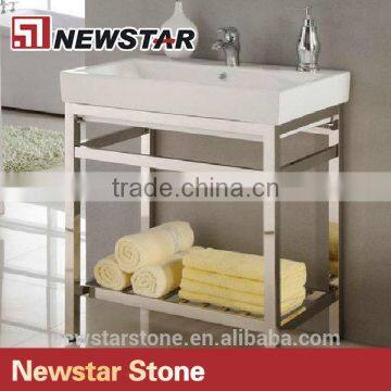 Hotel steel bath wood vanity set