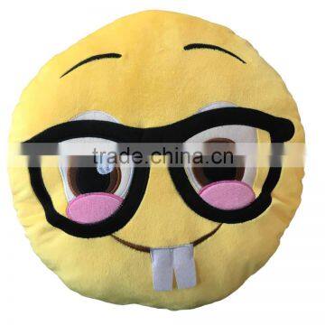 Cheap Wholesale Custom Sew Plush Whatsapp Embroidered Emoji Pillow photo-2
