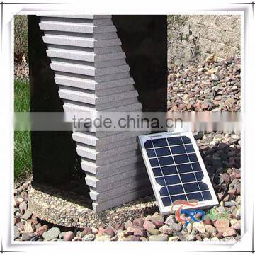 Fiberglass Square Pillar Fountain Imitate Marble Solar Water Feature photo-3
