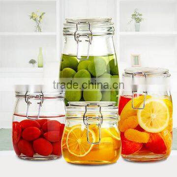 Glass juice jar glass food jar glass fruit jar glass honey jar