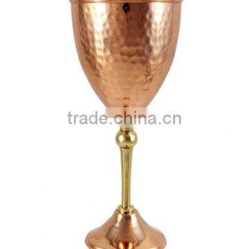 Hand-made Pure Copper Wine Goblet, Wine Glass Cocktails Goblets, Copper Martini Glass photo-2