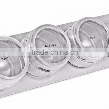 4 Pcs Stainless Steel Salt and Pepper Cruet Condiment Holder Magnetic Spice Set photo-2