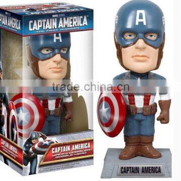 life-size american captain plastic bobblehead,wholesale high quality plastic bobblehead,Plastic figure bobblehead anime figure