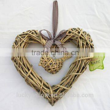 Wholesale Wicker Hearts With Rebbon photo-3